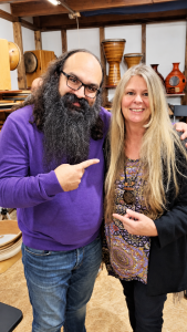 Heike Trenck und Mohsen Taherzadeh Heike Trenck mit dem iranischen Daf Großmeister Mohsen Taherzadeh